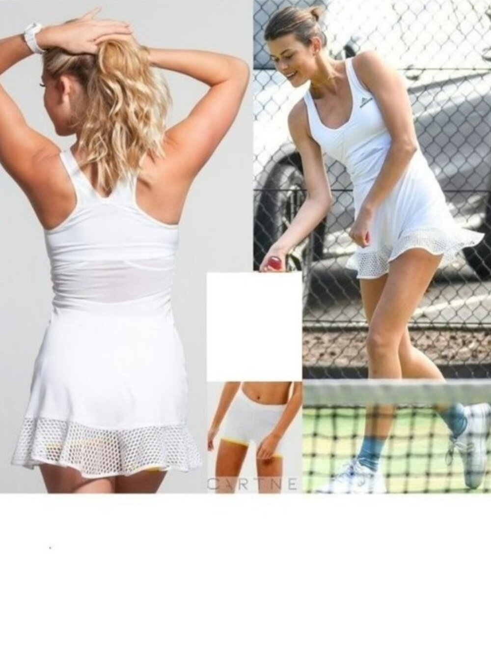Nwt Rare Adidas Stella McCartney White Tennis Dress + Shorts S Small skirt